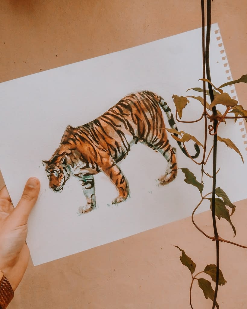 Limited Edition Tiger Art Print | Pigments by Liv