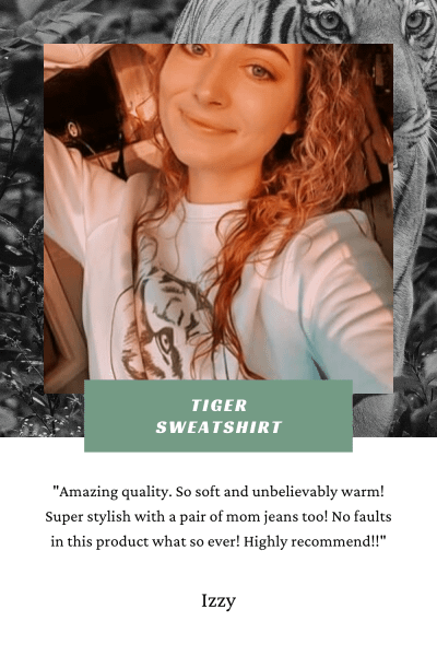 Tiger Animal Conservation Sweatshirt | PIgments by Liv